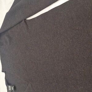 Eileen Fisher 100% Wool Black Tunic Slits On Side Sz Lg Womens Italian Yarn